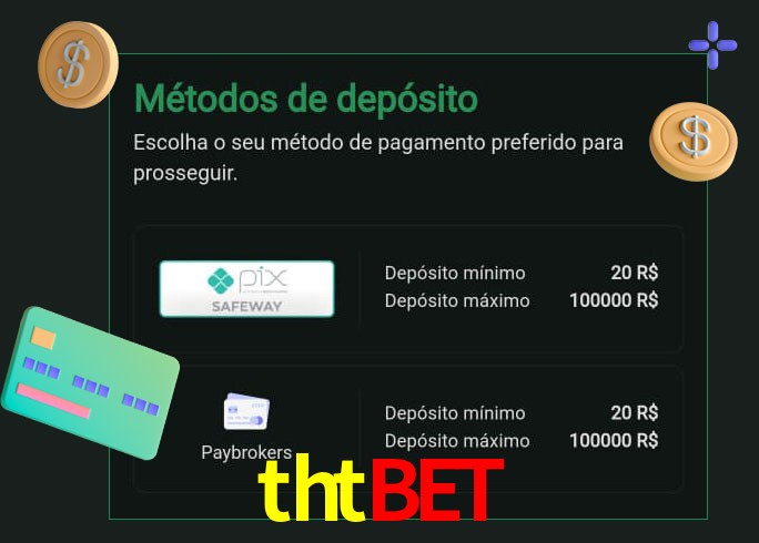 O cassino thtbet oferece uma grande variedade de métodos de pagamento
